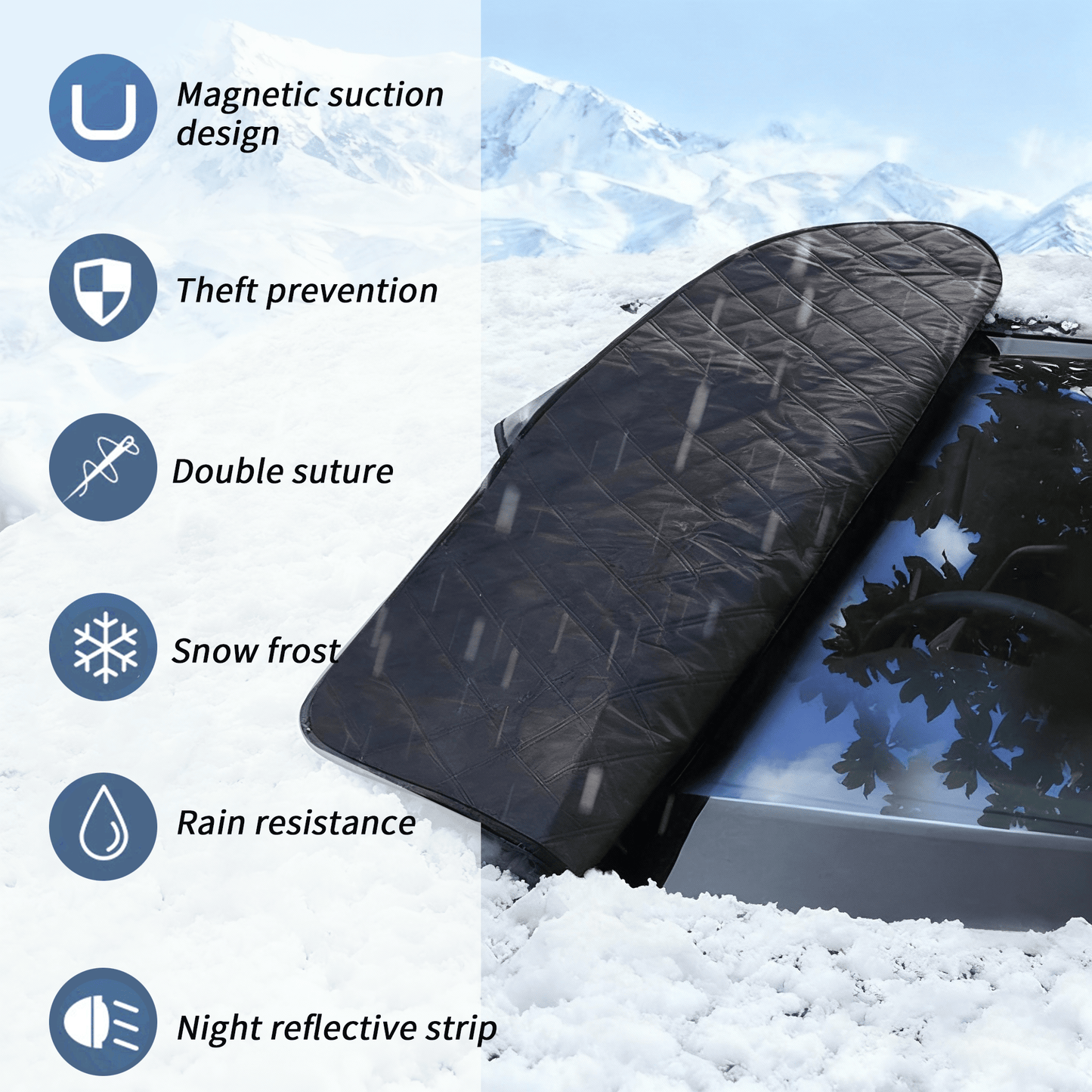 🎄Christmas Hot Sale🚗4-Layer Magnetic Windshield Cover for Car