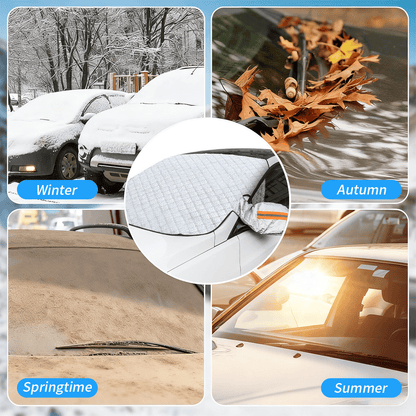🎄Christmas Hot Sale🚗4-Layer Magnetic Windshield Cover for Car