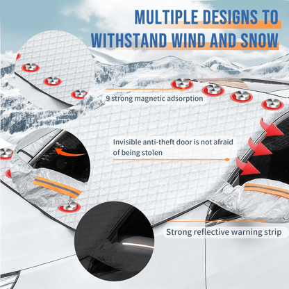 🎄Christmas Hot Sale🚗4-Layer Magnetic Windshield Cover for Car