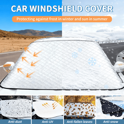 🎄Christmas Hot Sale🚗4-Layer Magnetic Windshield Cover for Car