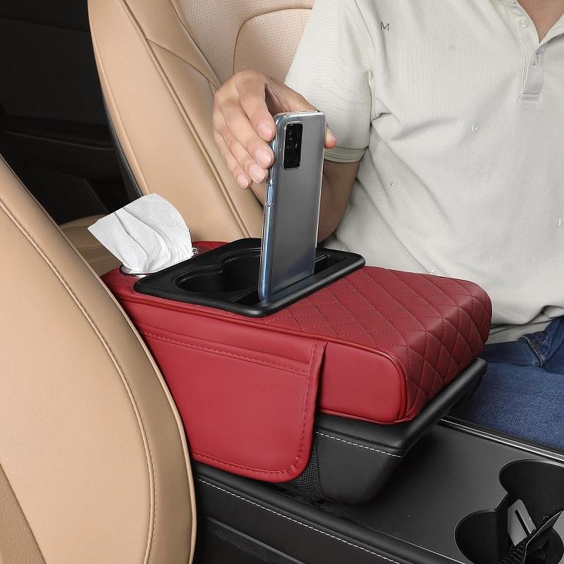 🔥 Black Friday Blowout!	🏆Multifunctional PU Leather Car Armrest Box Mat
