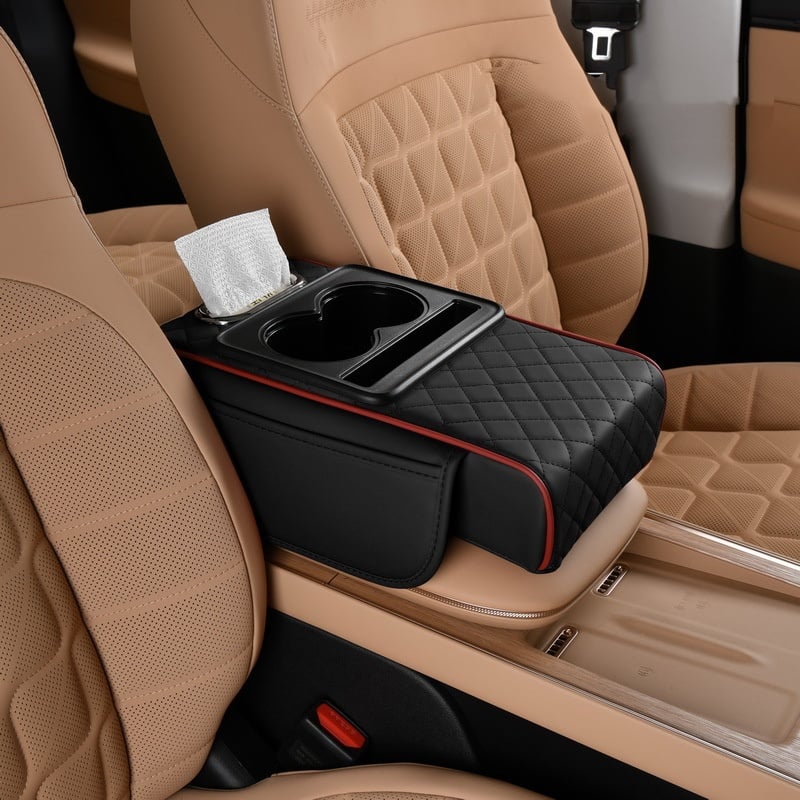 🔥 Black Friday Blowout!	🏆Multifunctional PU Leather Car Armrest Box Mat