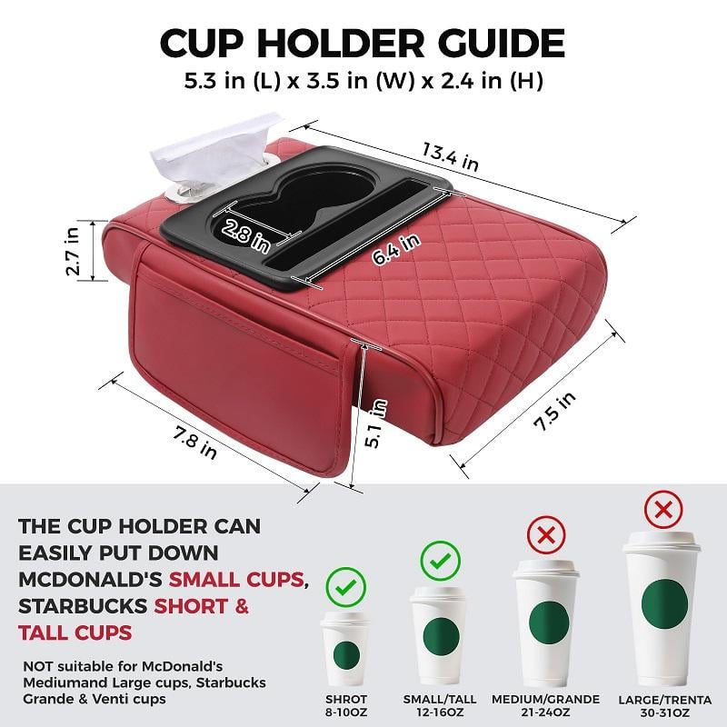 🔥 Black Friday Blowout!	🏆Multifunctional PU Leather Car Armrest Box Mat